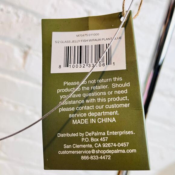 The Ultimate Innovations Jellyfish Colored Glass Air Plant Hanging Globe 2 - Picture 8 of 8